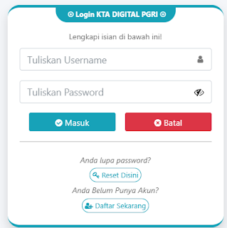 Register PGRI Sawahlunto - Persatuan Guru Republik Indonesia Cabang Sawahlunto